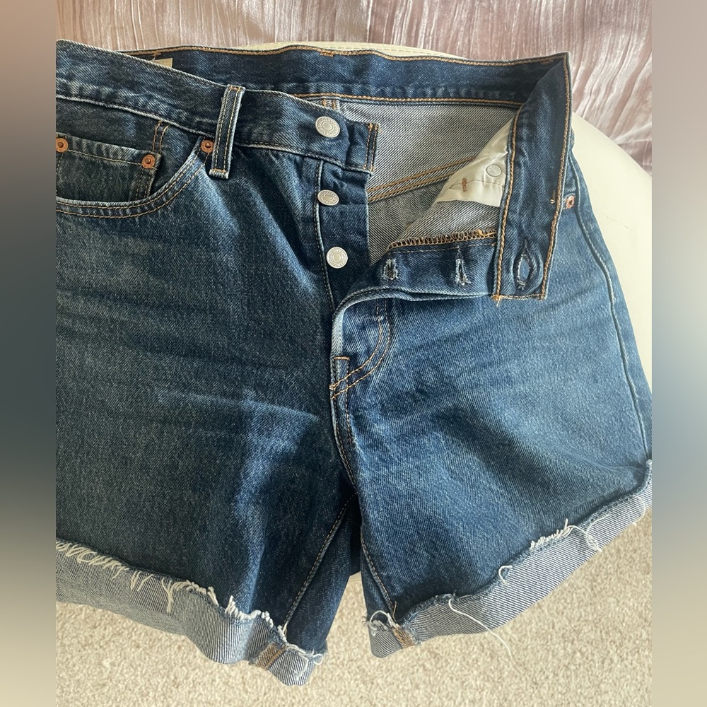 Levi’s 501 High Rise Button Fly Cut Off Shorts Sz 27